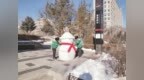 长春口袋公园可爱雪人陪你过年