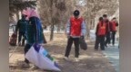 青春力量为家乡“开美颜”　甘肃临泽绿净过大年