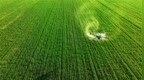 洛阳市孟津区新型无人机正在进行喷洒作业