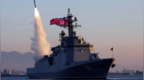 朝鲜海军“崔贤”号驱逐舰进行武器系统试验