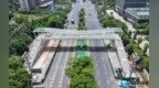 九江第一中学八里湖校区人行天桥基本建成（图）