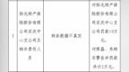 因财务数据不真实，阳光财险安庆中心支公司被罚10万元