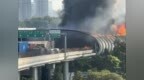 深圳交警通报南坪快速火情