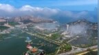 山东荣成：轻雾横铺山海阔，缥缈云烟入画屏
