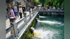 黑虎泉水位三天暴涨19厘米 泉水游迎来客流高峰