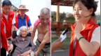 “太像作秀了，你们别拍我了”