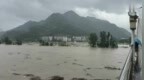 浙江大暴雨河水暴涨，部分村庄现明显积涝