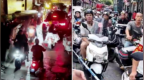 彭水救援摩托大军排起长龙