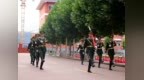 少林小龙武校举行迎八一主题升旗仪式
