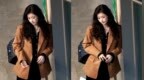 43岁蒋欣焦糖西装配黑色丝绒长裙路透图出圈，本人空降评论区自嘲：候个场都这么装吗；网友：好霸道好喜欢