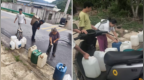 甘肃数百村民出现饮水困难，靠背水拉水维持生计