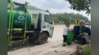定南县截获一辆满载厨余垃圾的无资质三轮车 并责令改正