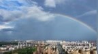 泰和县：雨后现绚丽彩虹 横跨县城上空（图）