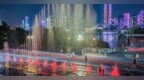 喷珠溅玉消暑气 流光溢彩好个夜