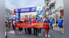 佛山“西甲”赛场边，农行三水支行营业部为市民“钱袋子”加道“保险”