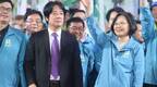 蔡英文高雄造势称聚10万人 赖清德一脸严肃