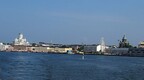 美德法军舰抵达芬兰赫尔辛基码头
