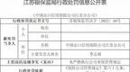中国信保江苏分公司被罚 未严格执行公司承保管理规定