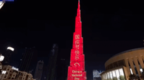 国庆这天 世界第一高楼点亮“中国红”