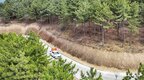 中阳县军山国营林场护林员进行林草防火宣传