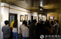 “妙法莲华——白马书院师生岩彩画展”在崇州白塔寺举办