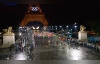巴黎奥运会开幕现场航拍大图