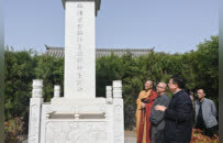 河北正定临济寺住持慧憨法师一行到菏泽临济草寺参访交流