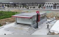 南昌地铁1号线东延瑶湖东站3个地铁出入口已基本完工