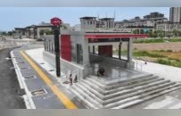 南昌地铁1号线东延瑶湖东站3个地铁出入口已基本完工