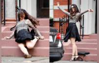 安妮·海瑟薇摔跤，踩断高跟鞋也优雅！20年后却变“穿Zara女魔头”？