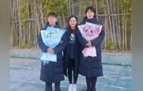 全运会健儿程玉洁、付子乐回到景德镇的母校（图）