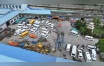 航拍山西矿难：矿口停满救护车