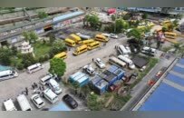 航拍山西矿难：矿口停满救护车