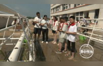 开学第一课：永丰县城西小学学生在教学楼顶种植中草药材