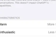 ChatGPT現在可以讓用戶選擇聊天時的暖心程度