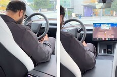 特斯拉Robotaxi安全监督员行程中打盹,乘客录视频举报未获回应