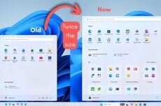 外媒测试Win11新开始菜单:高度占比飙升至约90%,且无法缩小