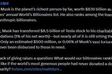 如果富豪从不做慈善谁更有钱？“最抠门全球首富”马斯克还是第一