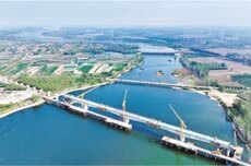 潍宿高铁跨沭河连续梁合龙