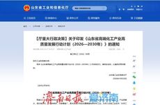 到2030年高端化工营收占比达65%左右！山东印发高端化工产业高质量发展行动计划