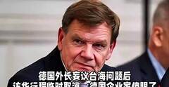 德国外长妄议台海问题后，访华行程临时取消，德国企业家傻眼了