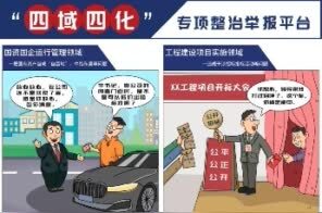 “四域四化”专项整治举报平台宣传漫画
