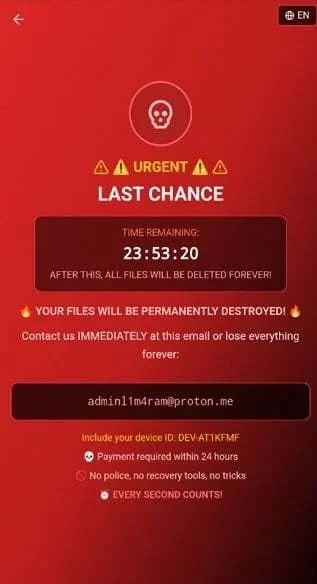 24小时内不给钱就删文件！新型安卓勒索软件肆虐网络
