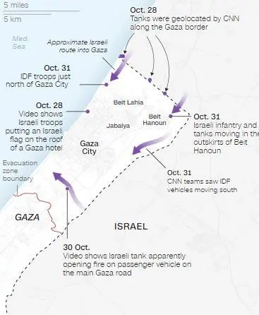 以军宣称已将加沙地带“一分为二”