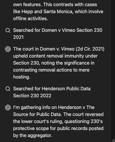 ChatGPT 展示其工作成果