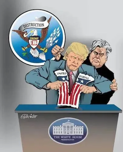 Trump Bannon By ESchröder | Politics Cartoon | TOONPOOL