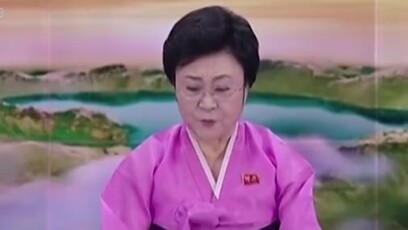 朝鲜中央电视台播音员播报军舰事故