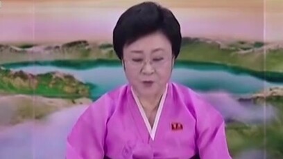 朝鲜中央电视台播音员播报军舰事故