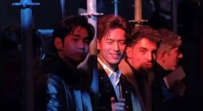 金秀贤马龙李现三人同框看秀