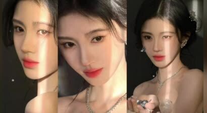 鞠婧祎五官精致 皮肤白皙宛若仙子